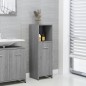 vidaXL Armario de baño madera contrachapada gris Sonoma 30x30x95 cm