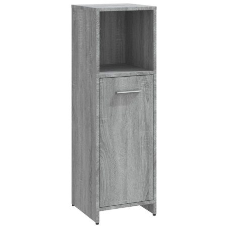vidaXL Armario de baño madera contrachapada gris Sonoma 30x30x95 cm