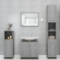 vidaXL Armario de baño madera contrachapada gris Sonoma 30x30x95 cm