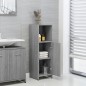 vidaXL Armario de baño madera contrachapada gris Sonoma 30x30x95 cm