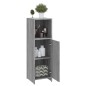 vidaXL Armario de baño madera contrachapada gris Sonoma 30x30x95 cm