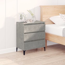 vidaXL Aparador de madera contrachapada gris hormigón 60x35x70 cm