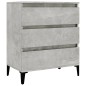 vidaXL Aparador de madera contrachapada gris hormigón 60x35x70 cm vidaXL Aparador de madera contrachapada gris hormigón 60x35x70 cm