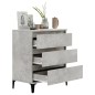 vidaXL Aparador de madera contrachapada gris hormigón 60x35x70 cm vidaXL Aparador de madera contrachapada gris hormigón 60x35x70 cm