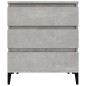vidaXL Aparador de madera contrachapada gris hormigón 60x35x70 cm vidaXL Aparador de madera contrachapada gris hormigón 60x35x70 cm