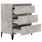 vidaXL Aparador de madera contrachapada gris hormigón 60x35x70 cm vidaXL Aparador de madera contrachapada gris hormigón 60x35x70 cm