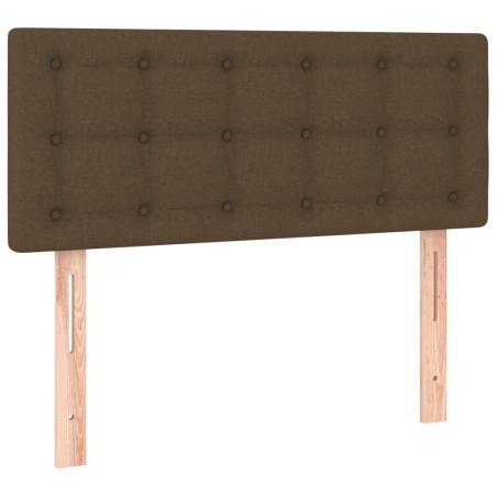 vidaXL Cabecero de tela marrón oscuro 90x5x78/88 cm