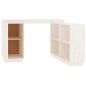 vidaXL Escritorio de madera maciza de pino blanco 110x50x75 cm vidaXL Escritorio de madera maciza de pino blanco 110x50x75 cm