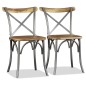 vidaXL Sillas de comedor 2 unidades madera maciza de mango vidaXL Sillas de comedor 2 unidades madera maciza de mango