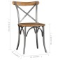 vidaXL Sillas de comedor 2 unidades madera maciza de mango vidaXL Sillas de comedor 2 unidades madera maciza de mango