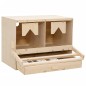 vidaXL Ponedero para gallinas 2 compartimentos madera pino 63x40x45 cm vidaXL Ponedero para gallinas 2 compartimentos madera pino 63x40x45 cm