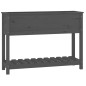 vidaXL Jardinera con estante madera maciza pino gris 111,5x34,5x81 cm vidaXL Jardinera con estante madera maciza pino gris 111,5x34,5x81 cm