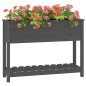 vidaXL Jardinera con estante madera maciza pino gris 111,5x34,5x81 cm vidaXL Jardinera con estante madera maciza pino gris 111,5x34,5x81 cm