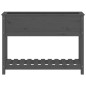 vidaXL Jardinera con estante madera maciza pino gris 111,5x34,5x81 cm vidaXL Jardinera con estante madera maciza pino gris 111,5x34,5x81 cm