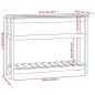 vidaXL Jardinera con estante madera maciza pino gris 111,5x34,5x81 cm vidaXL Jardinera con estante madera maciza pino gris 111,5x34,5x81 cm