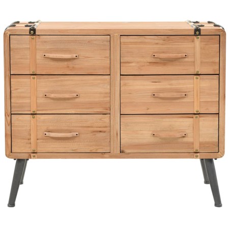 vidaXL Cajonera de madera maciza de abeto 91x35x73 cm