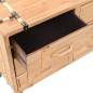 vidaXL Cajonera de madera maciza de abeto 91x35x73 cm