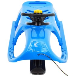 vidaXL Trineo con volante polipropileno azul 102,5x40x23 cm