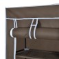 vidaXL Zapatero de tela con cubierta marrón 57x29x162 cm vidaXL Zapatero de tela con cubierta marrón 57x29x162 cm