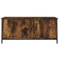 vidaXL Mueble TV con puertas contrachapada roble ahumado 102x35x45 cm vidaXL Mueble TV con puertas contrachapada roble ahumado 102x35x45 cm