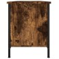 vidaXL Mueble TV con puertas contrachapada roble ahumado 102x35x45 cm vidaXL Mueble TV con puertas contrachapada roble ahumado 102x35x45 cm