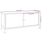 vidaXL Mueble TV con puertas contrachapada roble ahumado 102x35x45 cm vidaXL Mueble TV con puertas contrachapada roble ahumado 102x35x45 cm
