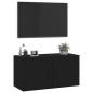 vidaXL Mueble para TV de pared negro 80x34,5x40 cm vidaXL Mueble para TV de pared negro 80x34,5x40 cm