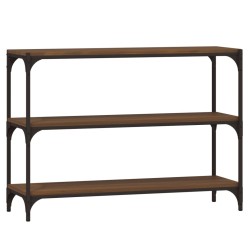 vidaXL Estantería contrachapada y acero roble marrón 100x33x70,5 cm