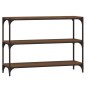 vidaXL Estantería contrachapada y acero roble marrón 100x33x70,5 cm vidaXL Estantería contrachapada y acero roble marrón 100x33x70,5 cm