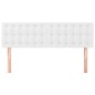 vidaXL Cabeceros 2 unidades cuero sintético blanco 72x5x78/88 cm vidaXL Cabeceros 2 unidades cuero sintético blanco 72x5x78/88 cm