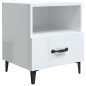vidaXL Mesitas de noche 2 uds madera contrachapada blanco brillante vidaXL Mesitas de noche 2 uds madera contrachapada blanco brillante