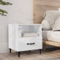 vidaXL Mesitas de noche 2 uds madera contrachapada blanco brillante vidaXL Mesitas de noche 2 uds madera contrachapada blanco brillante