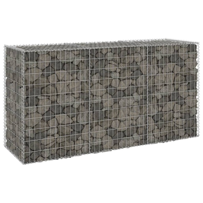 vidaXL Muro de gaviones con cubiertas acero galvanizado 200x60x100 cm vidaXL Muro de gaviones con cubiertas acero galvanizado 200x60x100 cm
