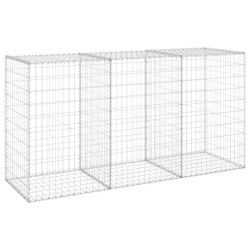 vidaXL Muro de gaviones con cubiertas acero galvanizado 200x60x100 cm