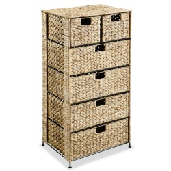vidaXL Unidad de almacenaje con 6 cestas47x37x100 cm jacinto de agua 