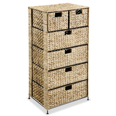 vidaXL Unidad de almacenaje con 6 cestas47x37x100 cm jacinto de agua 