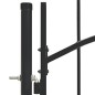 vidaXL Puerta de jardín de acero negro 1x1,75 m 