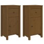 vidaXL Aparadores 2 uds madera maciza de pino marrón miel 40x35x80 cm vidaXL Aparadores 2 uds madera maciza de pino marrón miel 40x35x80 cm