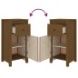 vidaXL Aparadores 2 uds madera maciza de pino marrón miel 40x35x80 cm vidaXL Aparadores 2 uds madera maciza de pino marrón miel 40x35x80 cm