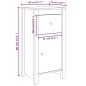 vidaXL Aparadores 2 uds madera maciza de pino marrón miel 40x35x80 cm vidaXL Aparadores 2 uds madera maciza de pino marrón miel 40x35x80 cm