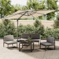 vidaXL Sombrilla colgante de doble techo blanco arena 400x300 cm