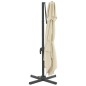 vidaXL Sombrilla colgante de doble techo blanco arena 400x300 cm