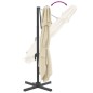 vidaXL Sombrilla colgante de doble techo blanco arena 400x300 cm