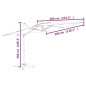 vidaXL Sombrilla colgante de doble techo blanco arena 400x300 cm