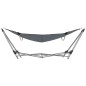 vidaXL Hamaca con soporte plegable gris vidaXL Hamaca con soporte plegable gris
