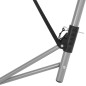 vidaXL Hamaca con soporte plegable gris vidaXL Hamaca con soporte plegable gris