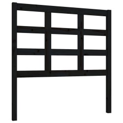 vidaXL Cabecero de cama madera maciza de pino negro 95,5x4x100 cm