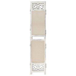 vidaXL Biombo divisor de 6 paneles de tela color crema 210x165 cm