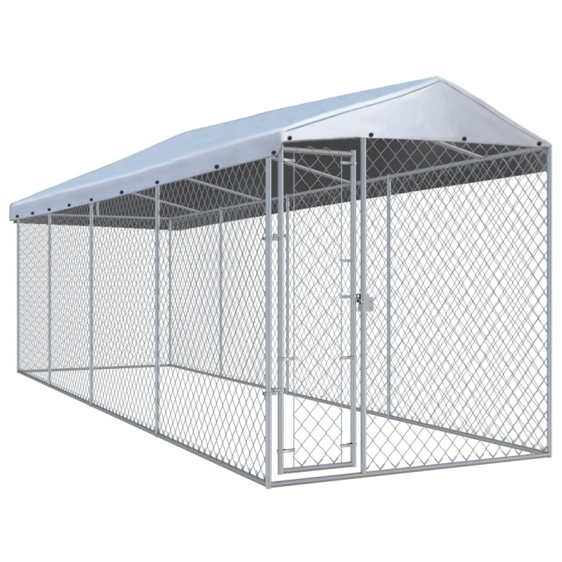 vidaXL Perrera de exterior con tejado 760x190x225 cm vidaXL Perrera de exterior con tejado 760x190x225 cm