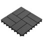vidaXL Baldosas de porche de WPC 30x30 cm 1 m² gris 11 unidades vidaXL Baldosas de porche de WPC 30x30 cm 1 m² gris 11 unidades